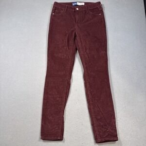 Old Navy Corduroy Pants Womens 6   Rockstar Super Skinny High Rise BURGANDY